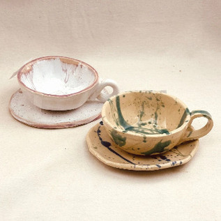 Haz y decora una taza y su platito